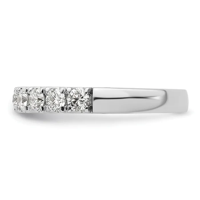 14k White Gold 1 Ct Lab Grown Diamond VSSI G Wedding Band Ring Goldia Rings