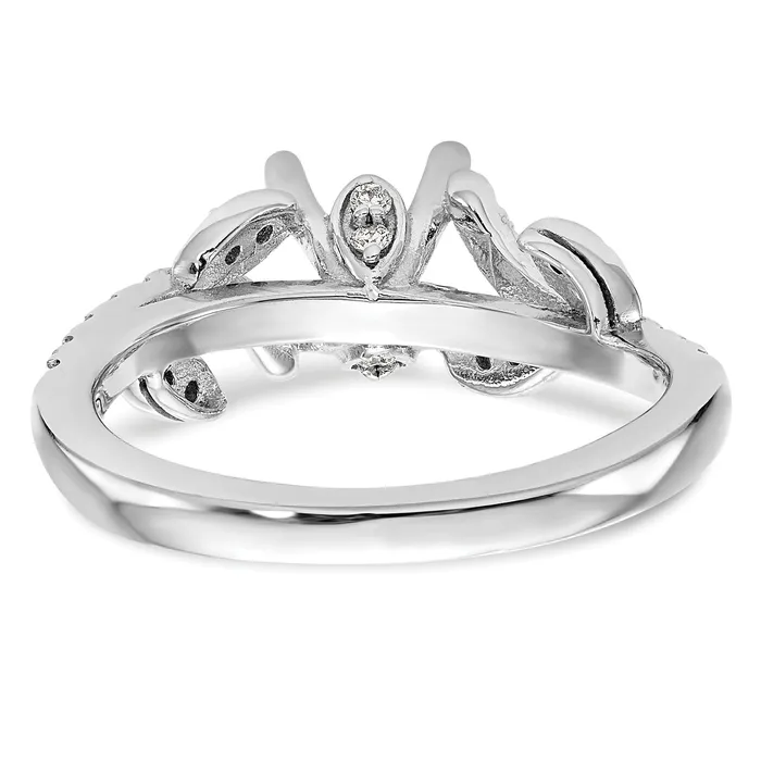 14k White Gold 38 Ct Lab Grown Diamond VSSI G 34 Ct Center Round Channel Set Shared Prong Engagement Ring Goldia Rings