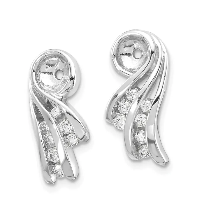 goldiaca Earrings 14k White Gold A Fancy Diamond Earring Jacket