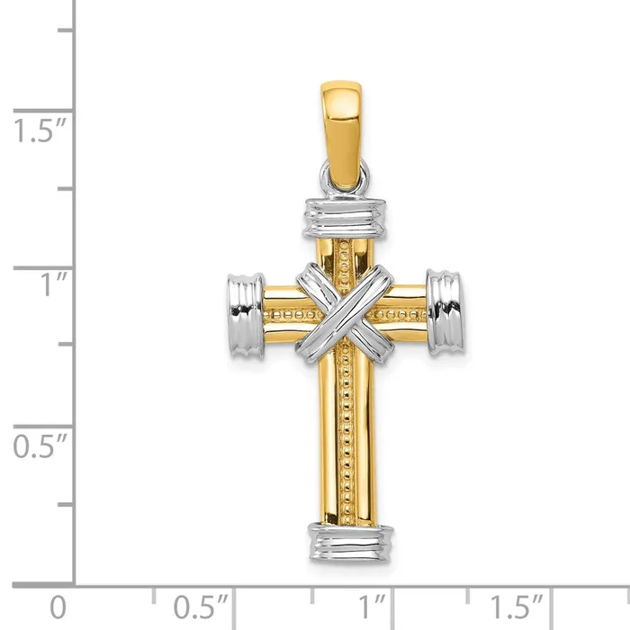 Rings Goldia 14k Twotone Gold Latin Cross Pendant