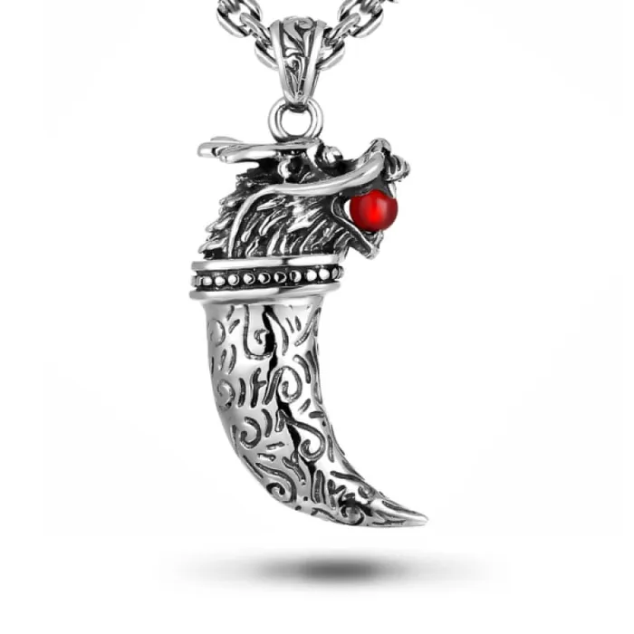 Necklaces Wolf Stuff Dragon Wolf Necklace