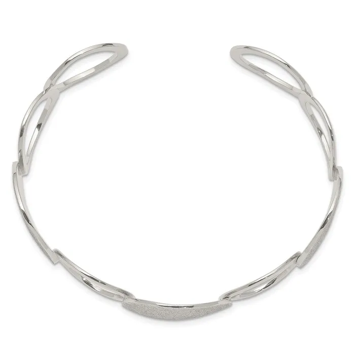 Rings Sterling Silver Polished Textured Circles BangleWBCQB1018 WB Choice Jewelry Rings Sterling Silver Polished Textured Circles BangleWBCQB1018 WB Choice Jewelry