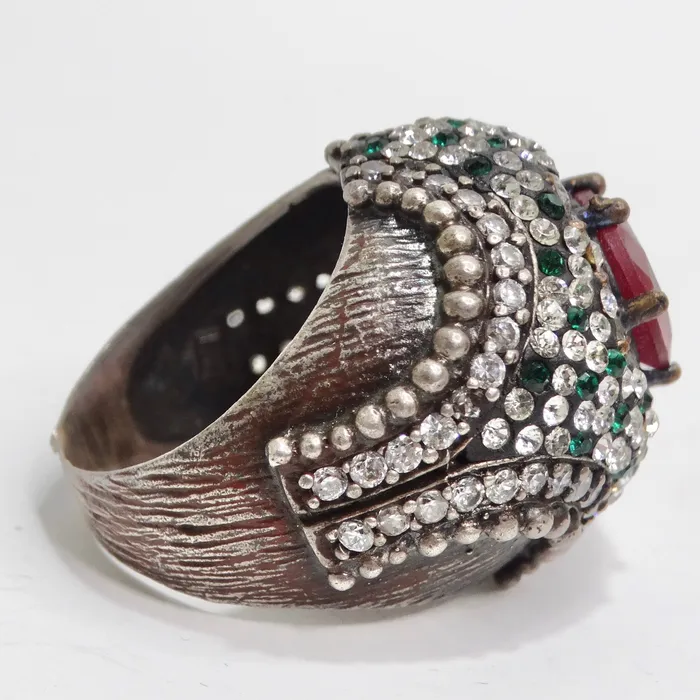 Vintage by Misty Rings 1980s Silver 925 Synthetic Ruby Ring