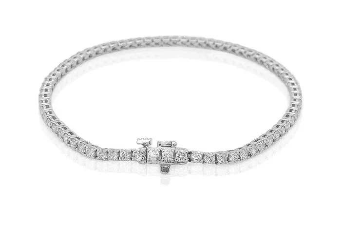 Albert Hern Bracelets Bracelet 18kt White Gold Tennis with 54 Diamonds 567cts Albert Hern Bracelets Bracelet 18kt White Gold Tennis with 54 Diamonds 567cts
