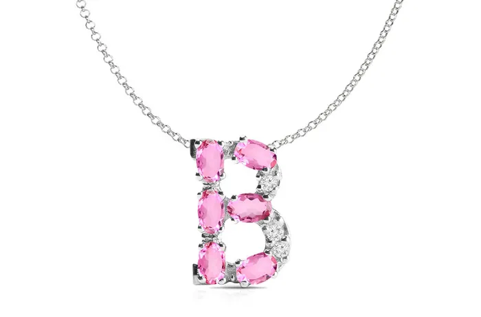 Pendant Letter B Initial 18kt Gold Albert Hern Necklaces