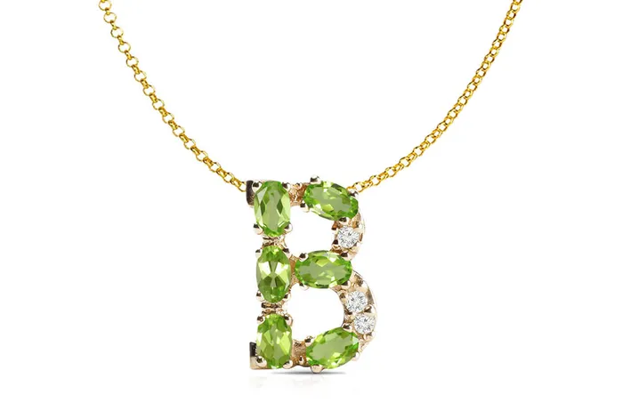 Pendant Letter B Initial 18kt Gold Albert Hern Necklaces
