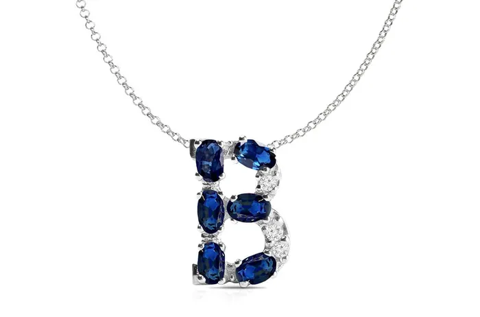 Pendant Letter B Initial 18kt Gold Albert Hern Necklaces