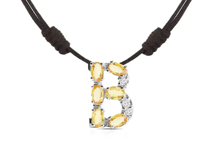 Pendant Letter B Initial 18kt Gold Albert Hern Necklaces