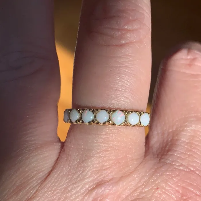 Rings Love Vintage Paris Opal Band 10k Gold Vintage