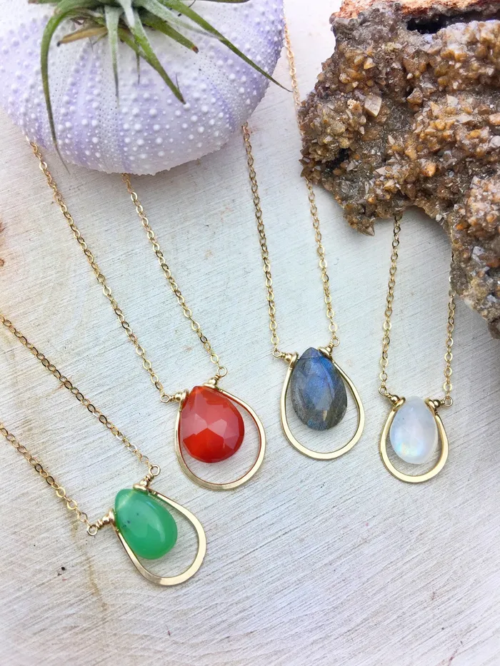 Abel Necklace willing and Labradorite 14k Gold Fill Framework Enclave Gems Co Necklaces