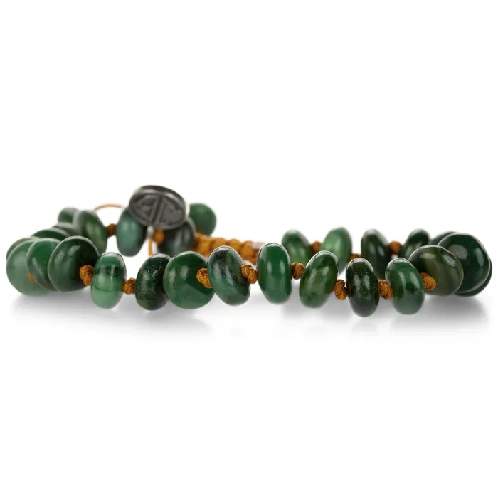Bracelets Joseph Brooks Smooth 8mm African Jade Beaded Bracelet