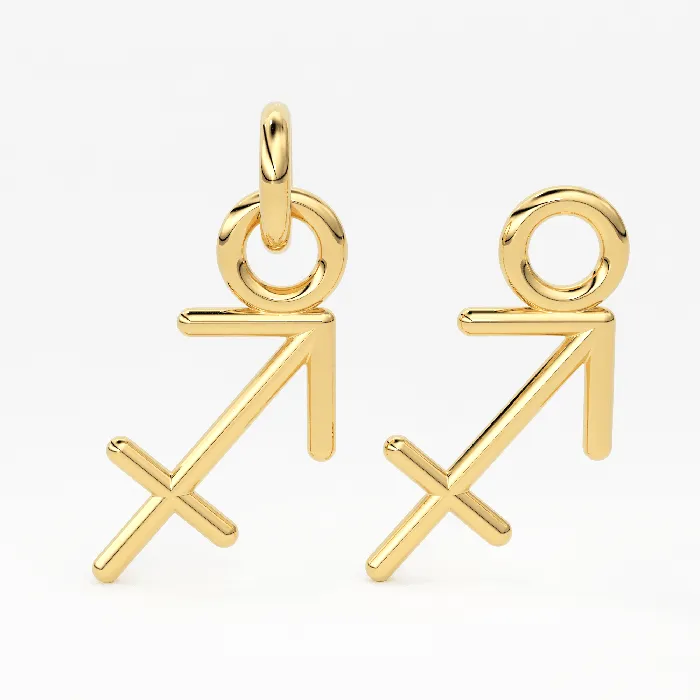 Jalvi Co Sagittarius Zodiac Necklace Star Sign Pendant Astrology Birthday Gift in Solid 14k or 18k Gold Necklaces