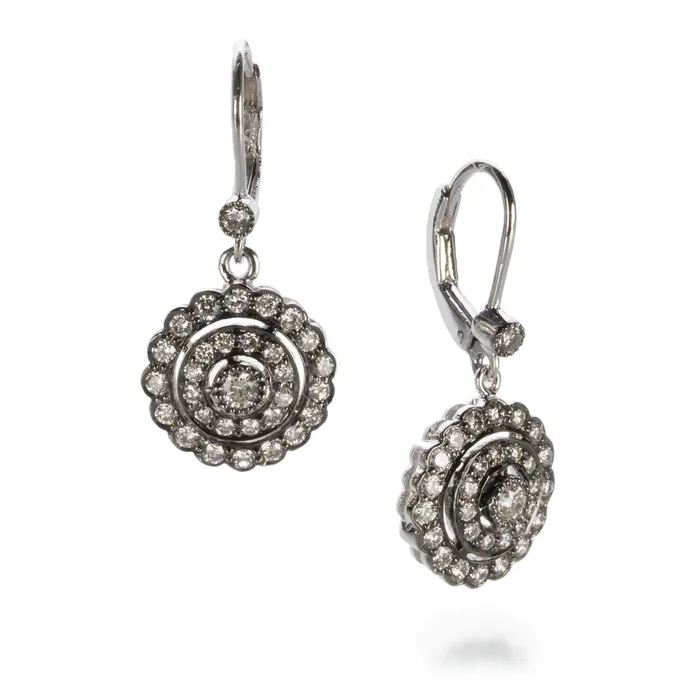 Sethi Couture Earrings Diamond Circle Drop Earrings