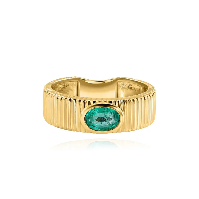 Fluted Colored Gemstone Ring Alev Jewelry Rings