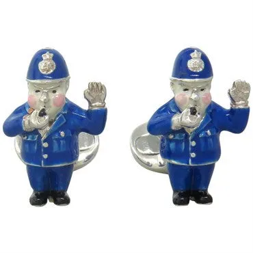 Deakin Francis Enamel Sterling Silver Policeman Cufflinks Deakin Francis Rings