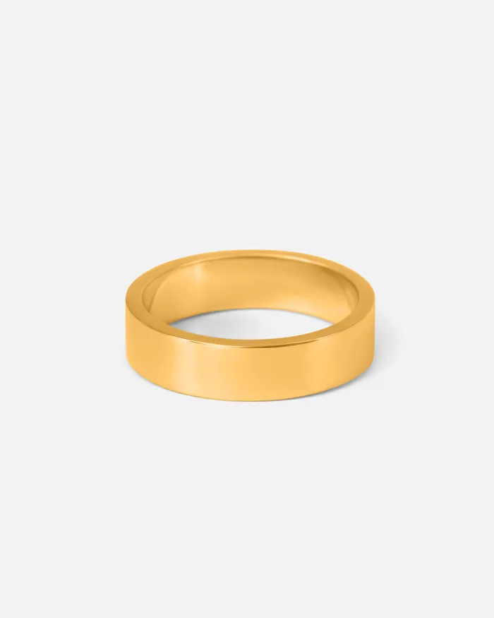 Flat Band 55mm in 18k Gold Fitzgerald Jewelry PreStyled Sets