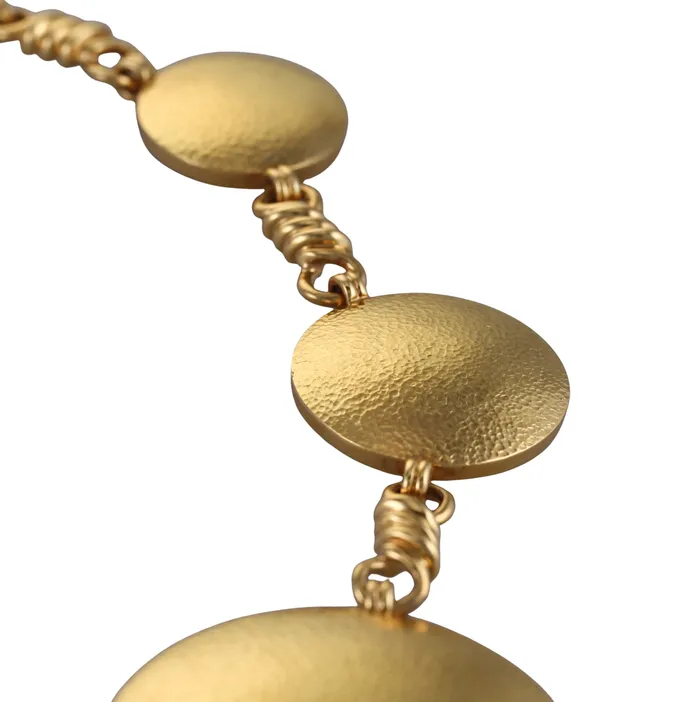 Necklaces David Webb David Webb Hammered Gold Solar Necklace