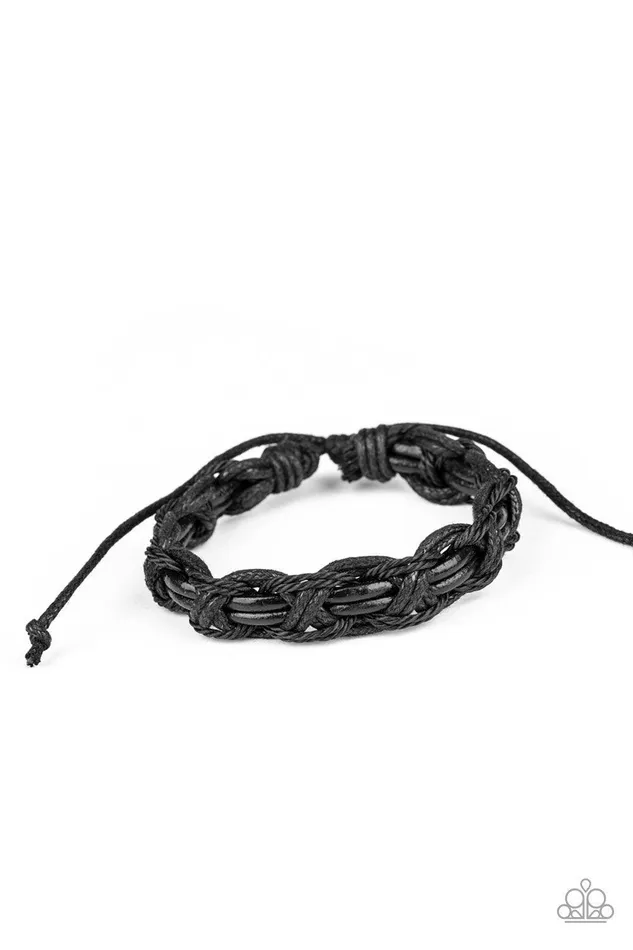 Paparazzi Accessories Bracelets Dont WEAVE Me Hanging Black Urban Bracelet Jewelry by Bretta