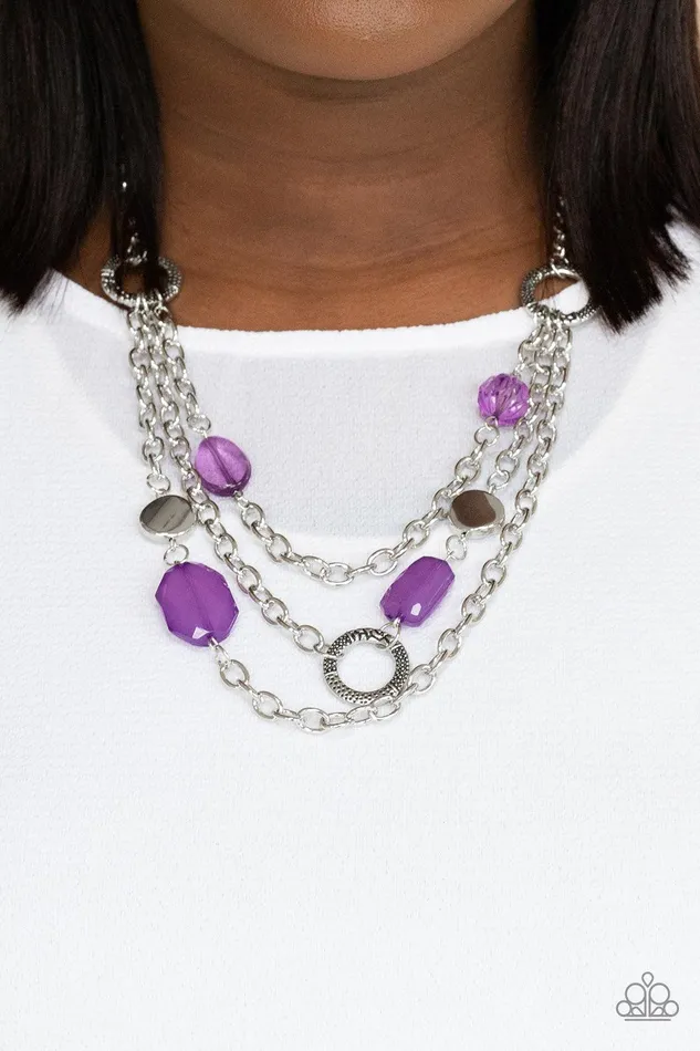 Paparazzi Accessories Necklaces Oceanside Spa Purple Necklace Jewelry by Bretta
