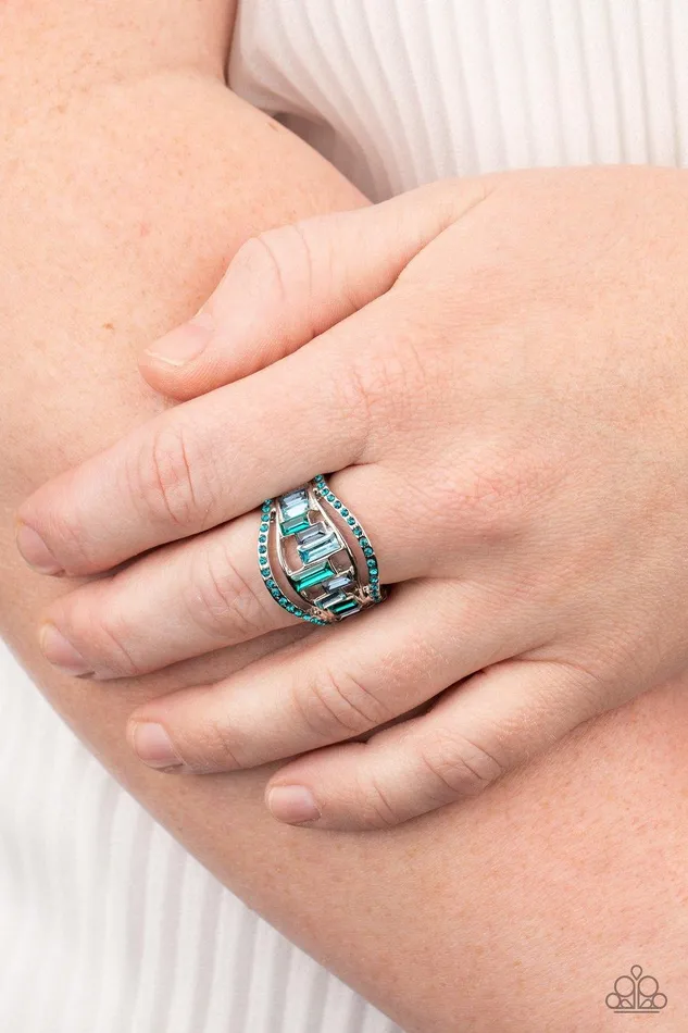 Paparazzi Accessories Rings Treasure Chest Charm Blue Ring Jewelry by Bretta