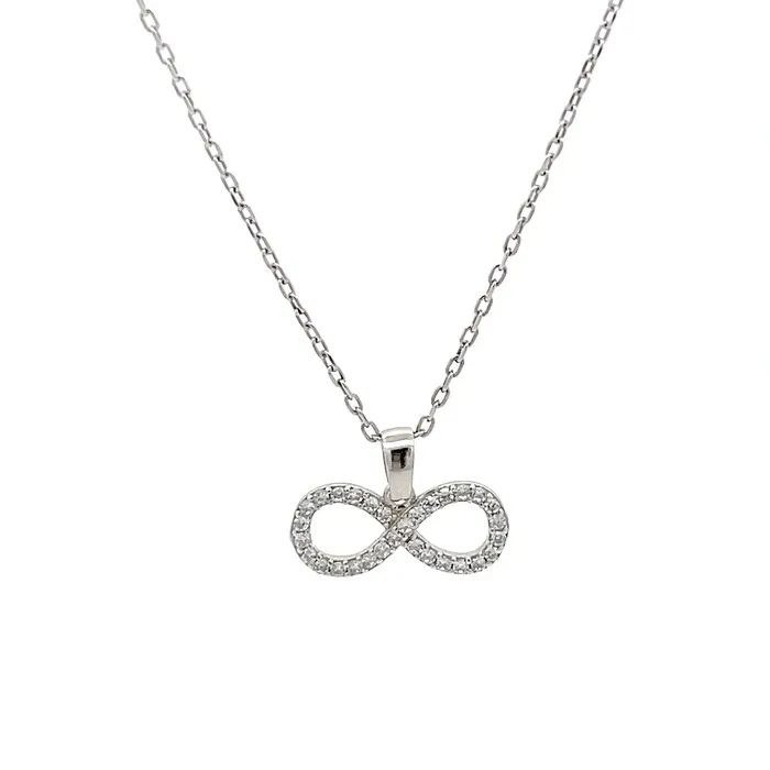 Senso Silver Necklaces Womens silver necklace Senso Silver with infinity pendant and zirconia
