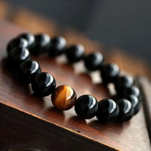 Bracelets Black Onyx Tiger Eye Bracelet Ailsa Jewelry