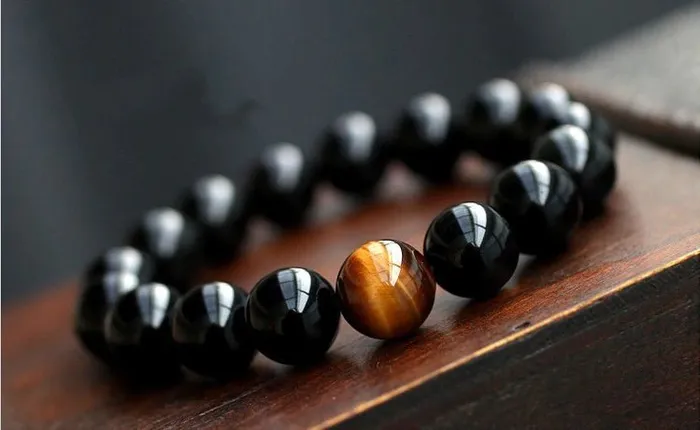 Bracelets Black Onyx Tiger Eye Bracelet Ailsa Jewelry