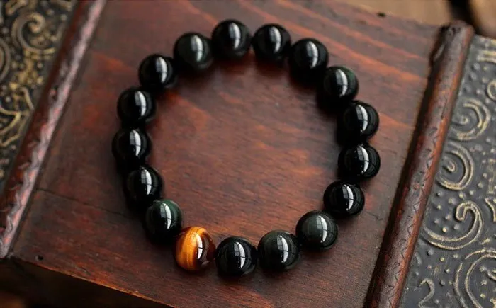 Bracelets Black Onyx Tiger Eye Bracelet Ailsa Jewelry