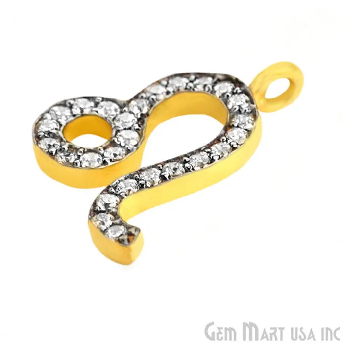 Bracelets GemmartUSA Leo CZ Pave Gold Vermeil Charm for Bracelet Pendants