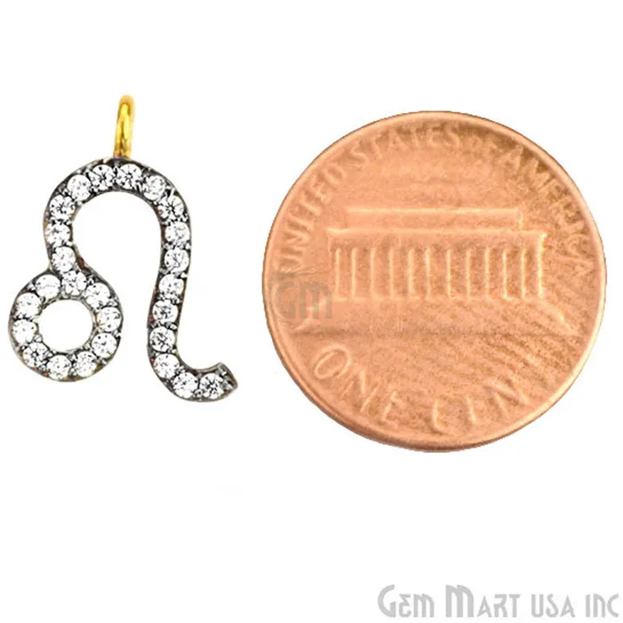Bracelets GemmartUSA Leo CZ Pave Gold Vermeil Charm for Bracelet Pendants