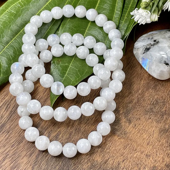 Bracelets Lily Rose Jewelry Rainbow Moonstone Miracles Universal Energy Premium Collection 8mm Stretch Bracelet