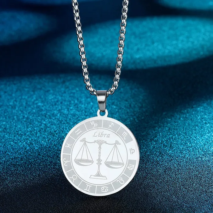Bracelets QIMING Official Store Zodiac Stainless Steel Necklaces
