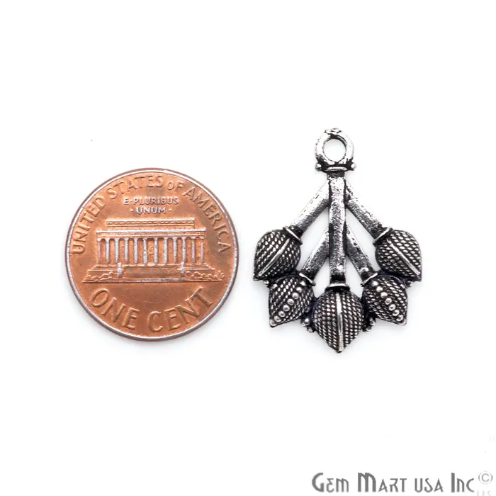 Charm Necklaces GemmartUSA Tulip Shape Oxidized 25x19mm Charm For Bracelets Pendants Charm Necklaces GemmartUSA Tulip Shape Oxidized 25x19mm Charm For Bracelets Pendants