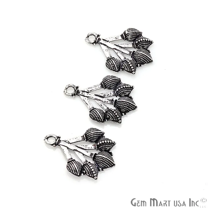 Charm Necklaces GemmartUSA Tulip Shape Oxidized 25x19mm Charm For Bracelets Pendants Charm Necklaces GemmartUSA Tulip Shape Oxidized 25x19mm Charm For Bracelets Pendants