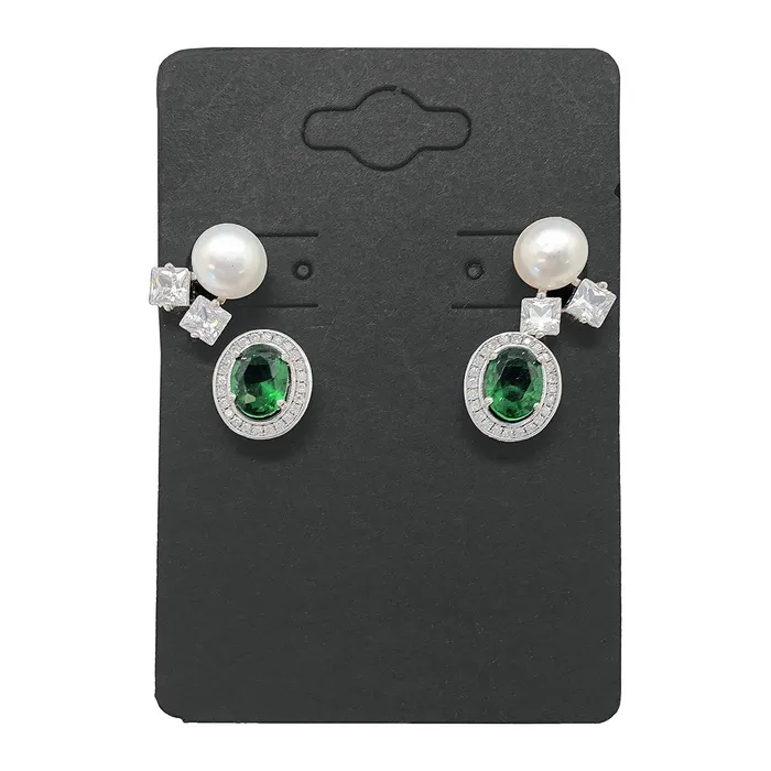 Earrings 2 x 3 Black Paper Earring Cards JPIDisplay