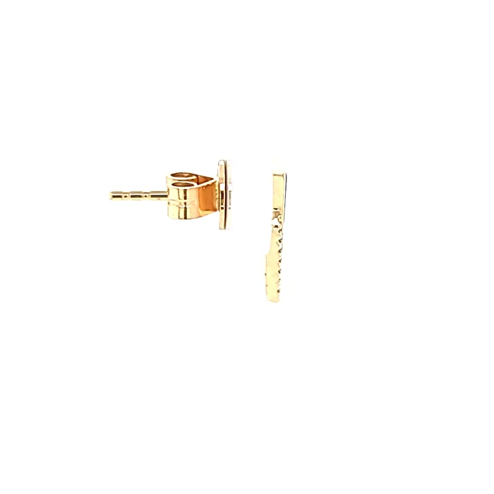 Earrings Doves 14k Yellow Gold Lapis Diamond Arrow Stud Earrings I7690