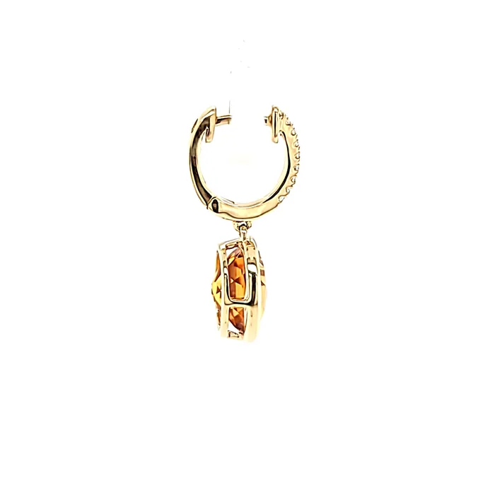 Earrings PeJay 14k Yellow Gold Oval Citrine Dangle Earrings I8019