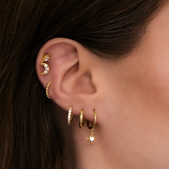Earrings Starlight Dangling Huggie Hoop Earrings Camile Stone Earrings Starlight Dangling Huggie Hoop Earrings Camile Stone