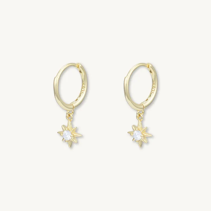 Earrings Starlight Dangling Huggie Hoop Earrings Camile Stone Earrings Starlight Dangling Huggie Hoop Earrings Camile Stone