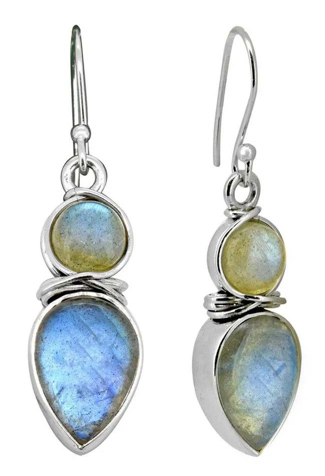 Earrings YoTreasure Labradorite Earrings Solid 925 Sterling Silver Women Dangle Jewelry Earrings YoTreasure Labradorite Earrings Solid 925 Sterling Silver Women Dangle Jewelry