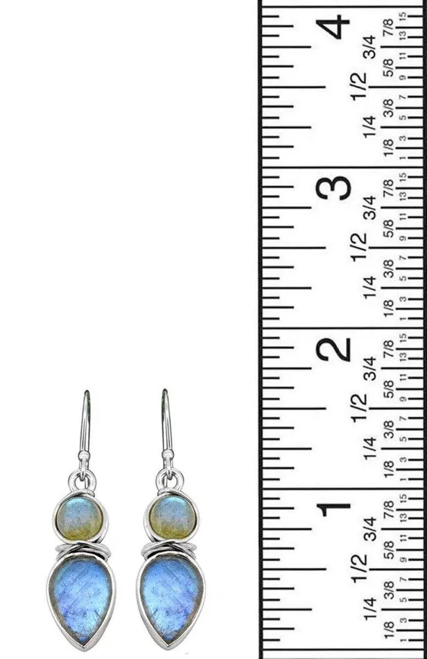 Earrings YoTreasure Labradorite Earrings Solid 925 Sterling Silver Women Dangle Jewelry