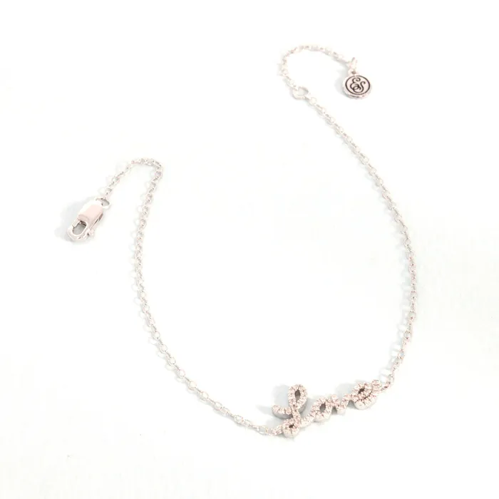 Ella Stein Bracelets Ella Stein Silver Diamond Love Bracelet SI3090