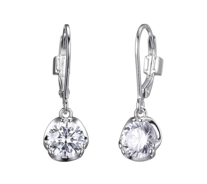 ELLE Silver CZ Drop Earrings SI2723 ELLE Earrings