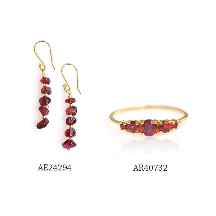 Garnet Solid 925 Silver Gold Plated Dangle Earrings Jewelry YoTreasure Earrings Garnet Solid 925 Silver Gold Plated Dangle Earrings Jewelry YoTreasure Earrings