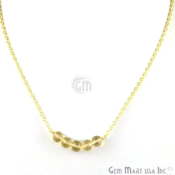 GemMartUSA Necklaces Faceted Gemstone Bead Bar Necklace Chain Pick your Gemstone Plating GemMartUSA Necklaces Faceted Gemstone Bead Bar Necklace Chain Pick your Gemstone Plating