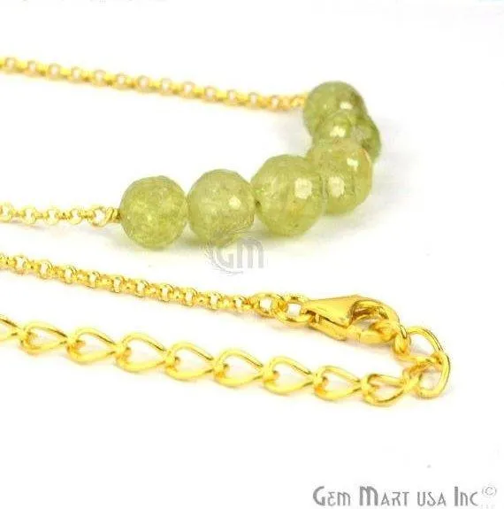 GemMartUSA Necklaces Faceted Gemstone Bead Bar Necklace Chain Pick your Gemstone Plating GemMartUSA Necklaces Faceted Gemstone Bead Bar Necklace Chain Pick your Gemstone Plating