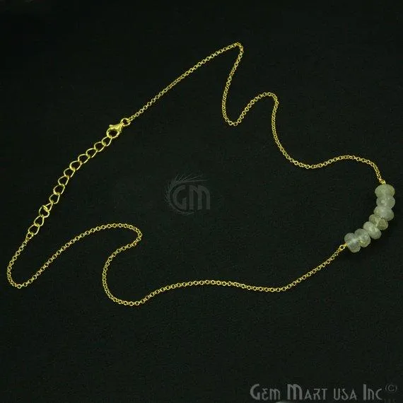 GemMartUSA Necklaces Faceted Gemstone Bead Bar Necklace Chain Pick your Gemstone Plating GemMartUSA Necklaces Faceted Gemstone Bead Bar Necklace Chain Pick your Gemstone Plating