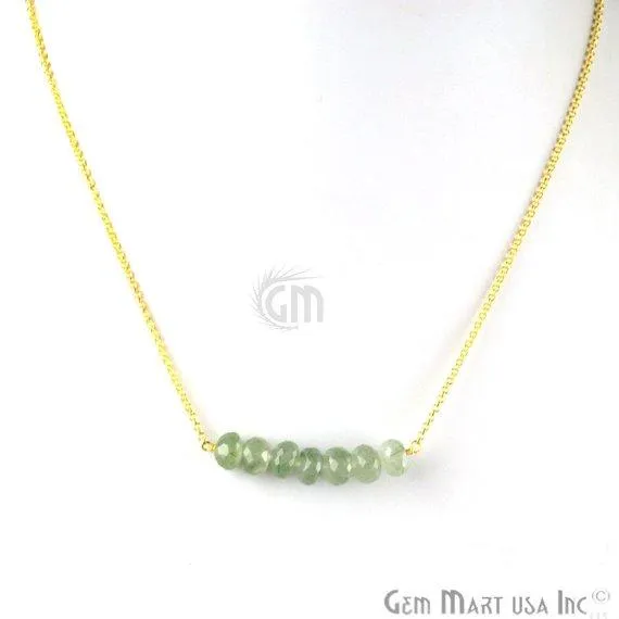 GemMartUSA Necklaces Faceted Gemstone Bead Bar Necklace Chain Pick your Gemstone Plating GemMartUSA Necklaces Faceted Gemstone Bead Bar Necklace Chain Pick your Gemstone Plating