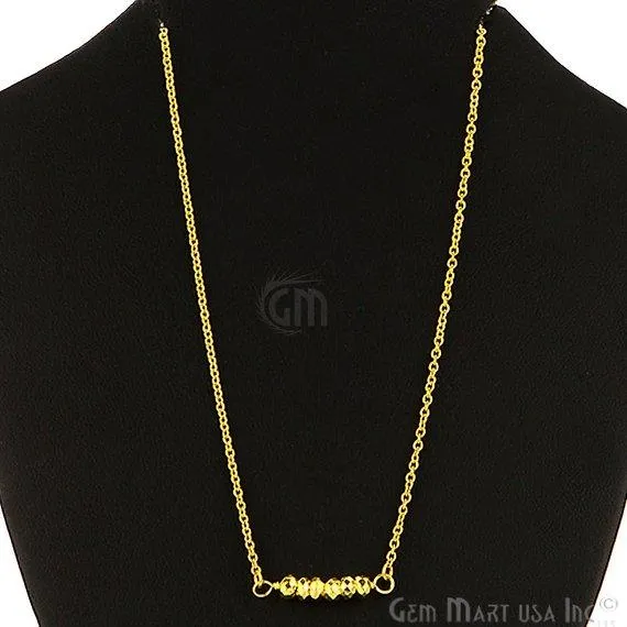 GemMartUSA Necklaces Faceted Gemstone Bead Bar Necklace Chain Pick your Gemstone Plating GemMartUSA Necklaces Faceted Gemstone Bead Bar Necklace Chain Pick your Gemstone Plating