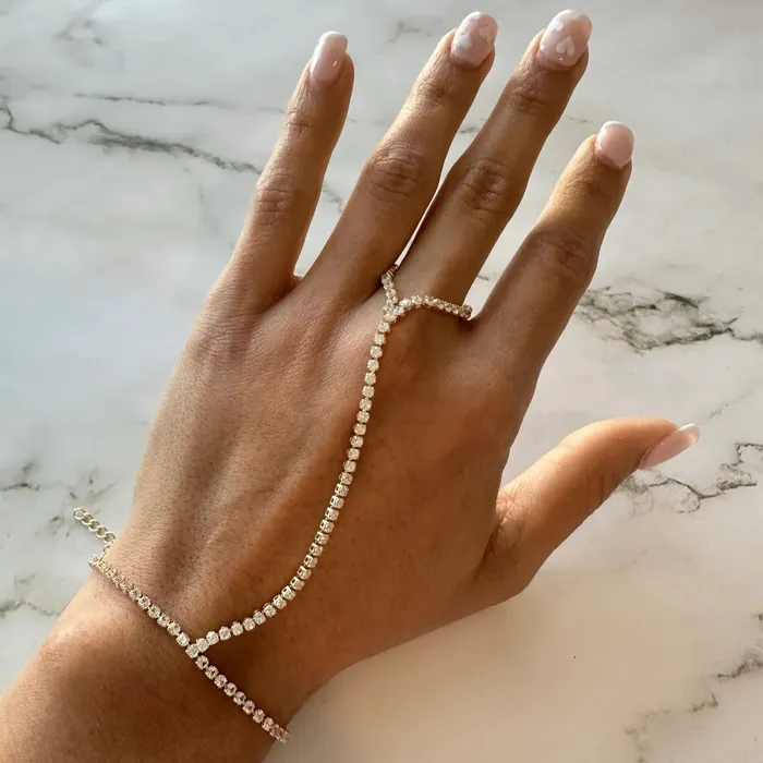 Ideaure Jewlery Bracelets Zelmira Hand Chain Tennis Bracelet